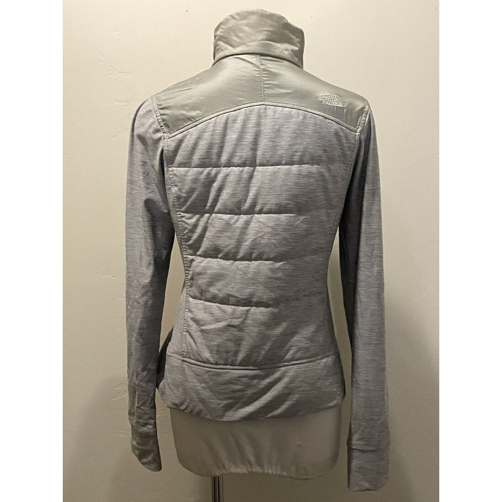 THE NORTH FACE GRAY Pseudio Puffer Jacket Thumbholes Womens sz.Small - Picture 8 of 10